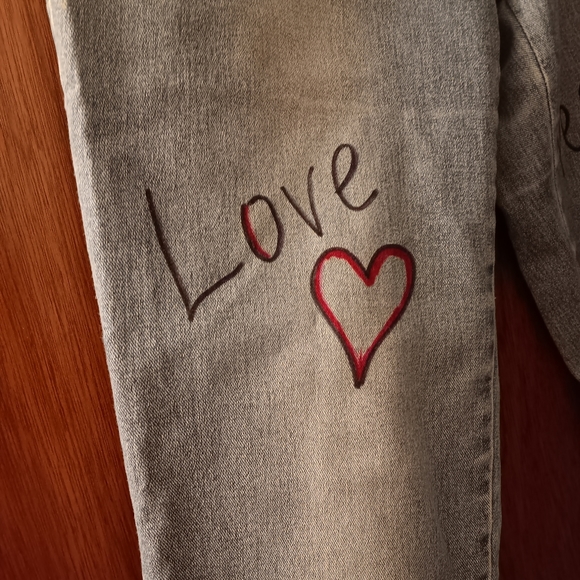 Forever 21~Retro 70's Wide Leg Bohemian Denim Jeans Low Rise - Picture 2 of 16